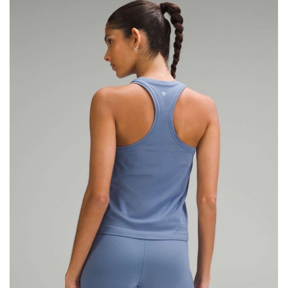 Lululemon Swiftly Tech Racerback Race Length Size 20 Oasis Blue NWT - Picture 2 of 3